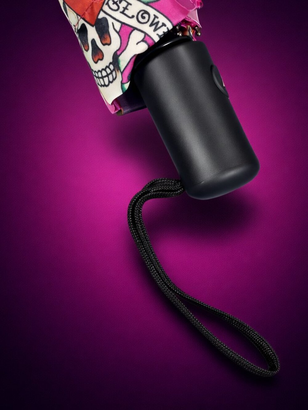 ED HARDY Pink Skull Tattoo Umbrella Y2K Hearts Love Kills Graphic Rare - Picture 10 of 13